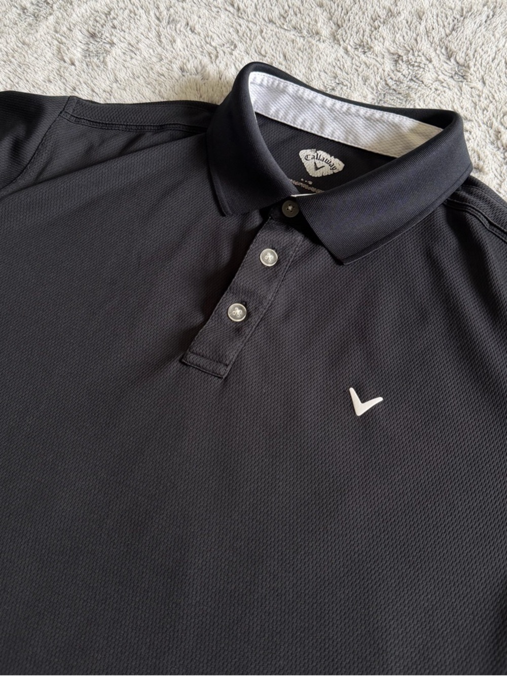 Callaway Performance Polo Shirt Short Sleeve Black Men’s Large Golf Stretch